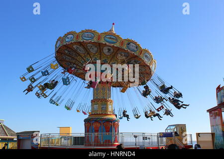 Santa Cruz Boardwalk Amusement Park Stock Photo