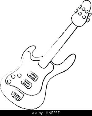 electric guitar icon over white background, vector illustration Stock ...