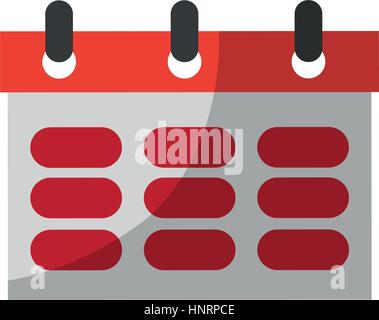 calendar icon over white background. colorful design. vector illustration Stock Vector
