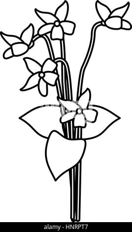 violet flower nature spring icon thin line vector illustration eps 10 Stock Vector