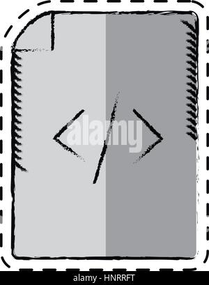 cartoon page html coding web vector illustration eps 10 Stock Vector