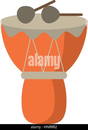 drum djembe percussion african vector illustration eps 10 Stock Vector