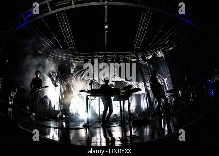 Italy. 15th February 2017. Danish electronic music producer and multi-instrumentalist Trentemøller performs live at Fabrique to present the new album Fixion Credit: Mairo Cinquetti/Alamy Live News Stock Photo