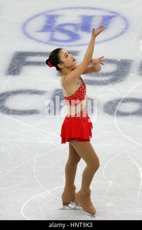 Yura Min of South Korea competes in the Ice Dancing Program during ISU Four Continents Figure Skating Championships Test Event For PyeongChang 2018 Winter Olympics at Gangneung Ice Arena February 16, 2017 in Gangneung, South Korea. The event is being held one year before the start of the 2018 Winter Olympic Games in PyeongChang.   (Jeon Han/Koreanet via Planetpix) Stock Photo