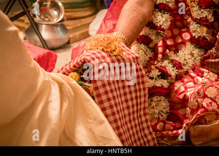 Indian Wedding Rituals- indian couple Stock Photo