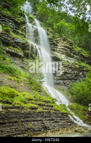 aterfall in the spanish national park Ordesa and Monte Perdido, Pyrenees Stock Photo