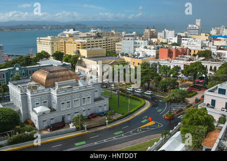 PLAZA DE COLON OLD TOWN SAN JUAN PUERTO RICO Stock Photo