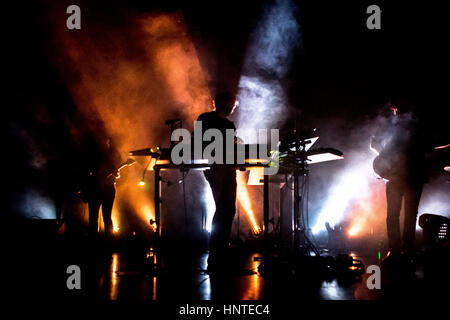 Milano, Italy. 15th Feb, 2017. Danish electronic music producer and multi-instrumentalist Trentemoller performs live at Fabrique to present the new album Fixion Credit: Mairo Cinquetti/Pacific Press/Alamy Live News Stock Photo