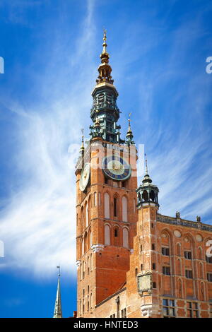 Gdansk, Town Hall on the Long Market, Poland Stock Photo