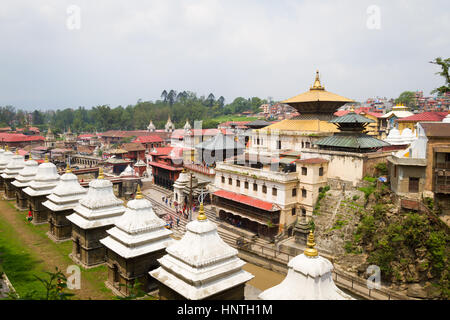 View of Pashupatinath Temple Area,Kathmandu,Nepal Stock Photo