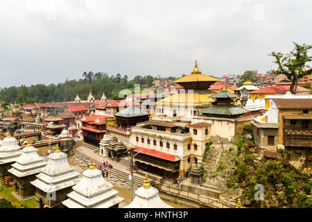 View of Pashupatinath Temple Area,Kathmandu,Nepal Stock Photo