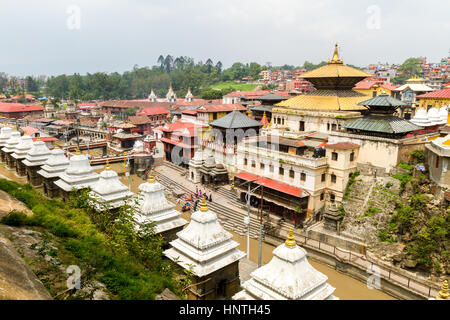 View of Pashupatinath Temple Area,Kathmandu,Nepal Stock Photo