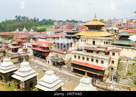 View of Pashupatinath Temple Area,Kathmandu,Nepal Stock Photo