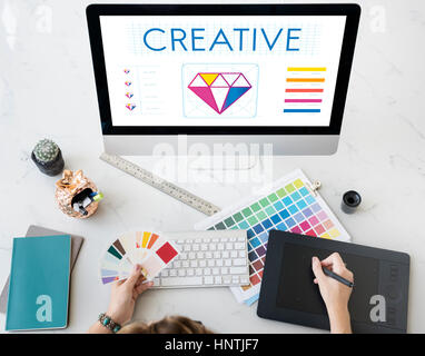 Design Style Graphic Creativity Ideas Illustration Concept Stock Photo