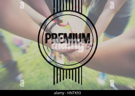 Premium Quality Value Worth Best Graphic Concept Stock Photo