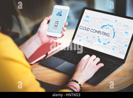 Technology Uploading Internet Online Media Concept Stock Photo