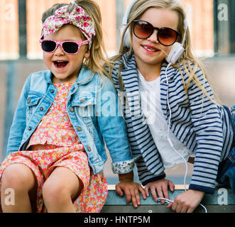 Sister Buddy Fashionable Girls Concept Stock Photo