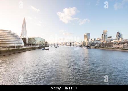 A cityscape of London, England, including the More London Development. Stock Photo