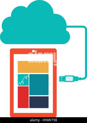 smartphone database server icon stock, vector illustration Stock Vector ...