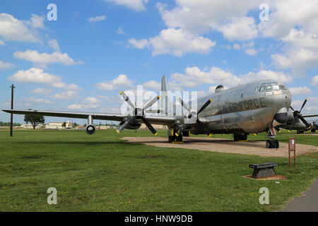 A Boeing KC-97G/L Stratofreighter on display at The Barksdale Global Power Museum, on Barksdale AFB, Louisiana Stock Photo