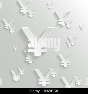 Abstract Background with Yen  Symbol. Stock Vector