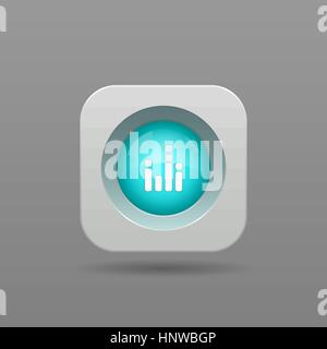 Equalizer icon - 3d Blue Button Stock Vector Image & Art - Alamy