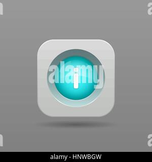 Info Button - Vector App Icon Stock Vector