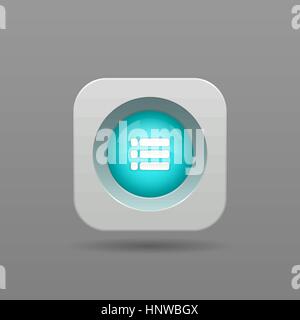 Playlist Button - Vector App Icon Stock Vector