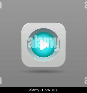 Play Button - Vector App Icon Stock Vector