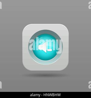 Speaker Button - Vector App Icon Stock Vector