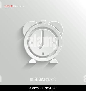 Alarm clock icon - vector web illustration, easy paste to any background Stock Vector