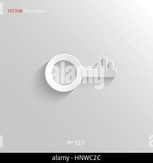 Key icon - vector web illustration, easy paste to any background Stock Vector