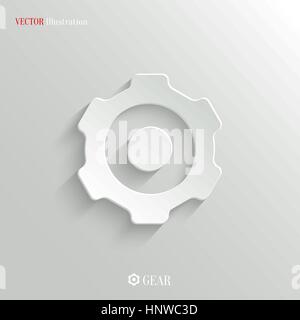 Gear icon - vector web illustration, easy paste to any background Stock Vector