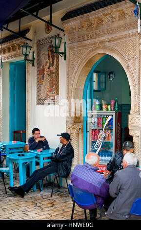 Tunez: Sousse. Cafe el Mar. 22 Rue del Mar Stock Photo