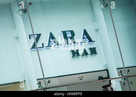 Zara Man store sign Birmingham Stock Photo