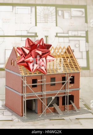 Symbolbild Neubau - symbolic for new build house Stock Photo