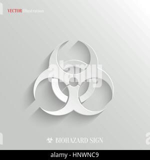 Biohazard icon - vector web illustration, easy paste to any background Stock Vector