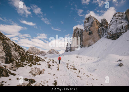 Tre Cime di Lavaredo area, South Tyrol, Dolomite Alps, Italy Stock Photo