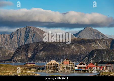 View of Sommaroy Island in autumn, Arctic Norway Stock Photo