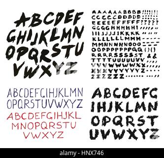 Brush Strokes ABC Painted Grunge Stock Vector