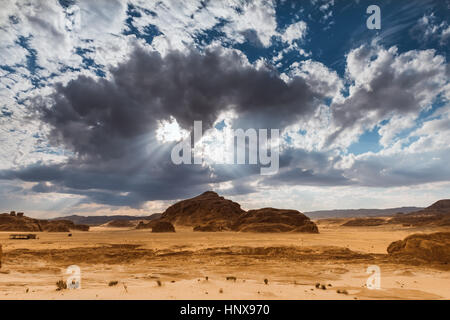 Mountain in arid Sinai desert Egypt Africa Stock Photo