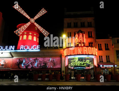Moulin Rouge, French for Red Mill, is a cabaret club in the Pigalle area of Paris, France