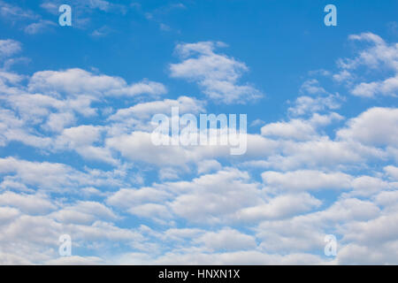 Blue sky with puffy white clouds over Central Florida Stock Photo