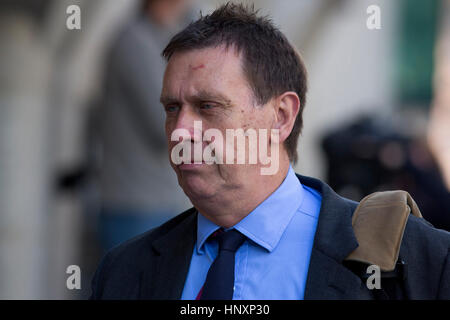 Clive Goodman, former News of the World royal editor, arrives at the Old Bailey in London. Stock Photo