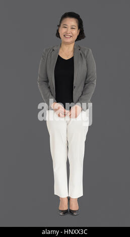 Asian Businesswoman Smiling Happiness Portrait Concept Stock Photo