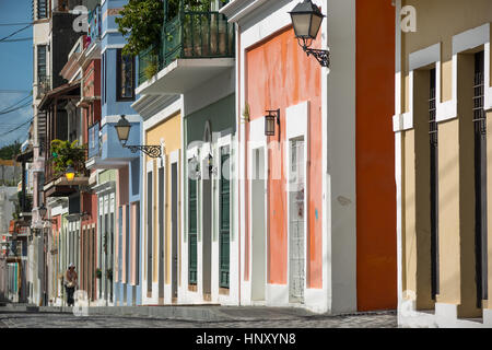 Colorful Building Facades Calle Luna Old Town San Juan Puerto Rico 