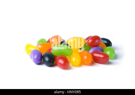 Jelly Beans in a closed jar Stock Photo