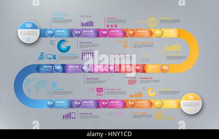 Infographics arrow timeline hystory template Stock Vector