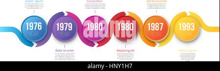Infographics arrow timeline hystory template Stock Vector