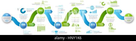 Infographics arrow timeline hystory template Stock Vector